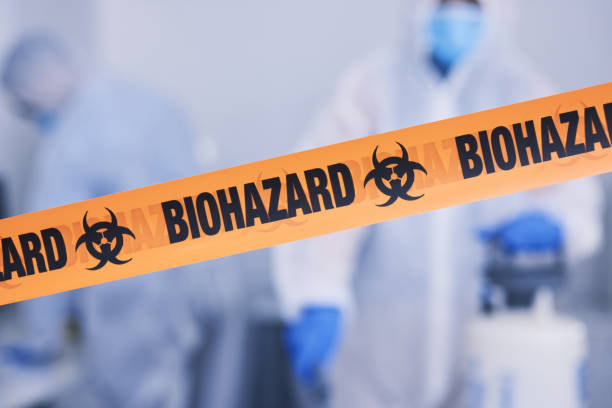 Professional Biohazard Cleanup technician working in Wallpack Center, NJ